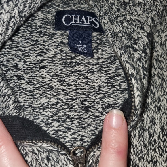 Boys size 7 sweater. Wore once. Chaps - Picture 2 of 3